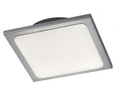 Trio leuchten plafonnier lED-denver/nickel mat abat-jour en acrylique blanc 679612007
