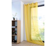 Lovely Casa Monna Voilage Polyester Jaune 280 x 140 cm