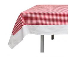 Soleil dOcre Nappe carrÃ©e 140x140 cm VICHY Rouge, Coton, 140 x 140 cm