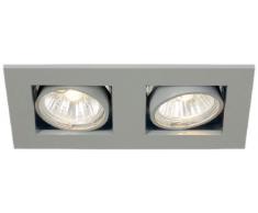 Nordlux Spot rotatif Galilei de 2Â Spot GU10Â Aluminium 2Â x 35Â W IP44Â 21070129