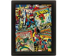 Empire merchandising 558060 bande dessinÃ©e marvel covers, 3D poster encadrÃ© toile-dimensions : 20 x 25 cm