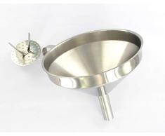 Fackelmann 4043050 Entonnoir de cuisine, entonnoir en inox, entonnoir, Acier inoxydable, Argenté, 14 cm