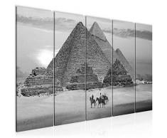 Tableau decoration murale Pyramide Egypte 200 x 80 cm - XXL Impression sur Toile Salon Appartment 5 Parties - prÃªt Ã accrocher - 601855c