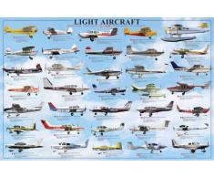 Empire Merchandising GmbH Poster éducatif avec Cadre Motif Aviation générale Aéronefs légers