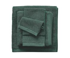 Marc OPolo Timeless Uni Drap de Douche Bain, Eponge Coton tissÃ© Teint (600 GR/mÂ²), Pine Green, 70 cm x 140 cm