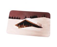 MSV 45 x 75 cm Tapis de Bain en Microfibre, sépia