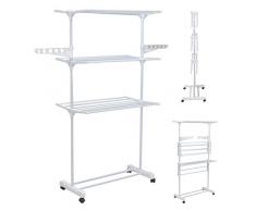 Weber Industries DY107 Etendoir Ã Linge Plastique Blanc 80 x 60 x 165 cm