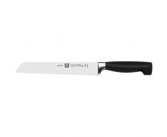 Zwilling 31076-201 Couteau Ã Pain Four Star 20 Cm,Argent/Noir