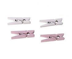 Rayher Pinces Ã linge en bois assortiea, ros, Blanc, 35mm