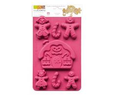 ScrapCooking 3144 Moule - La Famille Pain dÃpices, Silicone, Rose, 31,5 x 17,5 x 1,5 cm