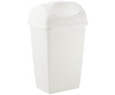 axentia 235685 Poubelle, Plastique, Blanc, 39,5 x 31 x 65 cm