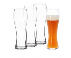 SPIEGELAU 4991975 17 x 17 x 24,8 cm bière Classics blé en verre, Lot de 4, Transparent