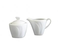 CreaTable, 13163, SÃ©rie CÃ©lebration Blanc, CrÃ©mier et sucrier