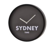 More Design CAPITAL-D20 Horloge Rond Noir avec Inscription Sydney