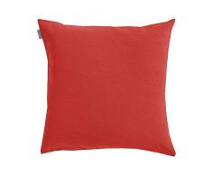 LINUM Annabell Housse de Coussin, Coton, Rouge Chine, 50 x 50 cm