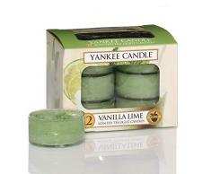 Yankee Candle Bougies Chauffe-Plat, Vanille et citron vert, Lot de 12