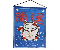 lachineuse Panneau Mural Japonais - Le Chat Japonais du Bonheur