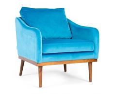 Meeloa Oscar Fauteuil, frÃªne, Bleu Pieds FoncÃ©s, Taille Unique