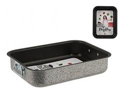 Home Salt Peper Plat Ã rÃ´ti, revÃªtement Anti-adhÃ©sif, 30Â x 22Â cm, Aluminium, Noir/Gris