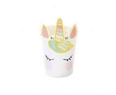 Talking Tables UNICORN-CUP-FACE Gobelet en Papier Licornes (Paquet de 8)