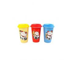 lachineuse MUG Japonais Style Maneki Neko - Teinte Bleue