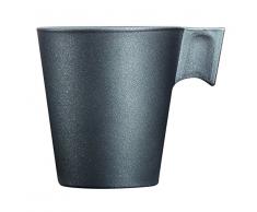 Luminarc 8012323.0 Tasse Verre Loft Stone, Noir, 8 ml, 7,6 x 6,45 cm