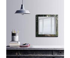 Bonamaison DÃ©coration Murale Impression sur Miroir EncadrÃ© sur Toile, Dimensions: 50 x 50 Cm - ConÃ§u et fabriquÃ© en Turquie