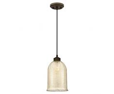 Westinghouse 6328640 63286 Luminaire suspendu dintérieur à une lampe, finition bronze huilé avec verre miroir antique