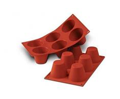 Silikomart 20.052.00.0060 SF052 Moule Forme Muffin 6 CavitÃ©s Silicone Terre Cuite