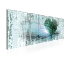 Tableau decoration murale Arbre de Coeur Automne 160 x 50 cm - XXL Impression sur Toile Salon Appartment 4 Parties - prêt à accrocher - 606546b