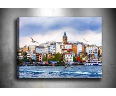 Bonamaison Peinture sur toile, multicolore, 30 x 40 cm - Conçu et fabriqué en Turquie