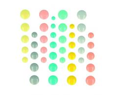 Artemio 11060507 Set de 64 Autocollants, Plastique, Multicolore, 9,5 x 0,5 x 14,5 cm