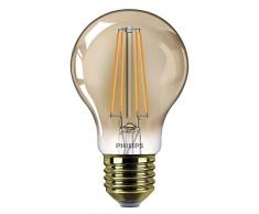 Philips Lampe LED classique design rétro vintage remplacé 50W, E27, flamme (2200 Kelvin), 630 lumens, décolamp, dimmable
