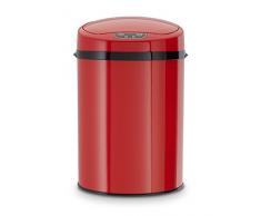 Echtwerk EW-BE-0259 Poubelle, Acier Inoxydable, Rot