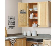 RoomMates 54133 Autocollant Mural Motif Lettrage Cuisson Papier Multicolore 48 x 8 x 8 cm