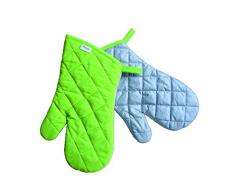 Rayen 6159,01 Gants de Cuisine Cotton/Fabrique Métallique Orange ou Vert 15 x 29 x 2 cm
