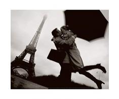 Affiche 24x30 cm Couple à Paris / Couple in Paris / Paar in Paris Jean-Noël REICHEL