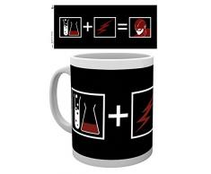 Empire Poster DC Comics Flash Symbols Env. à 8,5 H 9,5 â Tasse à café â Description : Tasse en céramique blanche imprimée, contenance : 320 ml, sous licence officielle, passe au lave-vaisselle et au micro-ondes