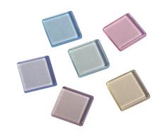 Rayher 14540685 Mosaïque Acrylique 1 x 1 cm Transparent Boîte de Rangement env. 205 pièces.