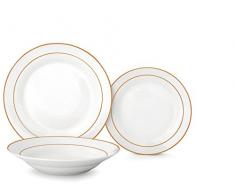 Home Siena Service Table piÃ¨ces, Porcelaine, Blanc, 18Â unitÃ©s