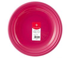 Desconocido H & H Assiette Creuse 22Â cm, Plastique, Couleur Rose