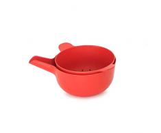 BIOBU by EKOBO Passoire pour Fruits et légumes Pronto avec Bol Assorti, Tomate, S