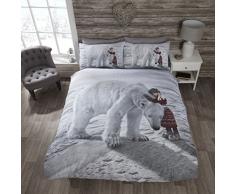 Rapport Ours Polaire Parure de lit avec Housse de Couette et 2Â Taie doreiller Parure de lit, Multicolore, Double