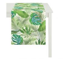 Apelt Chemin de Table, Coton, Vert, 48Â x 140Â x 0,5Â cm