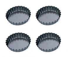 Tescoma Moule à tarte avec bord cannelé DELÃCIA ø 10 cm, 4 pcs