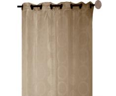 HomeMaison HM698854554 Panneau Ameublement Jacquard Fantaisie Motif Pixels Ivoire 140 x 260 cm