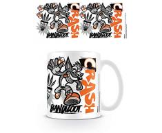 Crash Bandicoot MG25154 (Stencil) Coffee Mug, Multicolore
