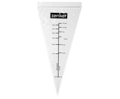 Zeller 44732 Poche Ã Douille 500ml 10 piÃ¨ces en Plastique, Transparent/Noir, 30 x 15 x 0,1 cm