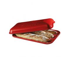 Emile Henry Eh349506 Moule à Baguettes Céramique Rouge Grand Cru 39 X 24 X 8 cm