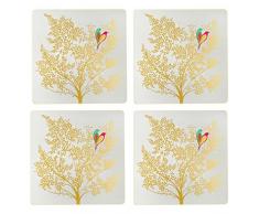 Sara Miller pour Portmeirion Chelsea carrÃ© Set de Table, cÃ©ramique, Multicolore, 31Â x 40Â x 2.4Â cm